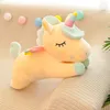 Belle poupée licorne arc-en-ciel en peluche, grande poupée, oreiller de couchage, cadeau en gros