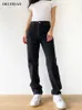 Jeans da donna Jeans larghi a vita alta Pantaloni larghi casual a gamba dritta da donna Mom Jean Fashion Comodo lavaggio Boyfriend Pantaloni larghi a gamba larga 230306