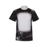 Wholesale Sublimation Bleached Shirts Heat Transfer Blank Bleach Shirt Bleached Polyester TShirts US Men Women Party