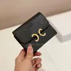 موضة محفظة قصيرة محفظة مصممة سوداء طباعة فاخرة محفظة جديدة امرأة محفظة كوين حقيبة بطاقة مصغرة جلدية HASP محفظة