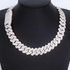 Popular Heavy Cuban Chain 4 Rows 20mm Width S925 Silver Moissanite Diamond Chain Rapper Hip Hop Necklace Cuban Link Chain