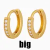 Hoop Earrings FLOLA Small For Women Crystal Round Circle Huggies CZ Pave Minimalist Simple Gold Plated Jewelry Ersv77