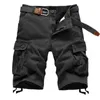Shorts masculins d'été Mengy Multi Pocket Military Military Cargo Shorts Coton masculin Khaki Mens short tactique Pantalon court 29-44 No Belt 230306