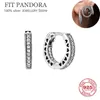 925 Silver Fit Pandora Earrings Crystal Fashion women Jewelry Gift Ear Studs Flower Daisy Heart Trend