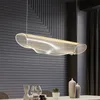 Modern PMMA Pendant Lamps Nordic Water Streamline Pendant Lights Fixture American Creative Art Deco Home Dining Room Restaurant Tearoom Pub Bar Shops Droplight