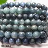 Collane di perline Meihan all'ingrosso naturale originale cianite liscia pietra rotonda perline sciolte braccialetto per gioielli fai da te 230306