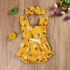 Tute Citgeett Summer born Neonate Ruffles Pagliaccetto Backless Flower Print Sunsuit Fascia 2 pezzi Abbigliamento 230303