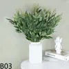 Decorative Flowers Artificial Willow Leaves Bouquet Wedding Shooting Prop Scene Layout Vine Faux Fake Plants Home Forest Party Decor