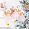 Christmas Decorations White Angel Doll Toy With Wing Tree Pendant Ornaments Decorative Home Room Decor Birthday Gift NavidadChristmas