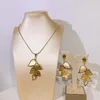 Naszyjnik Zestaw 18k złota biżuteria 10 -letnia gwarancja Kobiety Proste projektowanie amerykańskie przyjęcie weselne Prezenty Prezenty