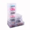 Confezione regalo Scatole per scarpe in plastica trasparente trasparente Scatola organizer pieghevole impilabile Regalo sfuso