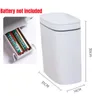 Waste Bins 14L Smart Sensor Trash Can Electronic Automatic Bathroom Toilet Bedroom Living Room Waterproof Narrow Seam Sensor Garbage Bin 230306