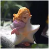 Nieuwheid items Lovely Mermaid Ornament Creative Resin Decoratie Fish Tank Arts Fairy Garden Miniatuur Figurines Home Accessoires T20 Otuuk