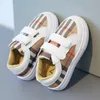 Kids Shoes Casual Children Sneakers Pattern Skateboard Shoes Fashion Plaid Baby Girls Boys Shoes White Black 2 Colors