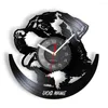 Horloges murales personnalisées nom personnalisé chien créatif LP lumière LED animaux enregistrement horloge cadeau fait main pour amoureux