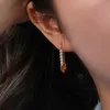 Studörhängen B Belle Officiell butik Rostfritt stål smycken Dainty Safety Pin Pearl Earring For Girl 18K Gold Plated Fashion Earring Stud