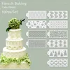 ベーキング金型10pcs/set flowertem lace diy cake decorationテンプレートアートステンシルパッド