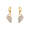 Stud Earrings ER-00210 Luxury Rhinestone Jewelry Gold Plated In Y2k Triangle For Women Mother's Day Gift
