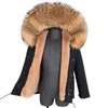 men real raccoon fur coat