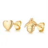 925 Silver Fit Pandora Earrings Crystal Fashion women Jewelry Gift Ear Studs Diy Heart Rose Gold Lion