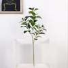 Flores decorativas Planta artificial de alto grau folhas filme de folhas de agrião Feel Green Home Decoration