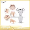Face Massager CkeyiN 3D Massage Roller V Line Microcurrent Lifting Firming Anti Aging Rejuvenation Skin Care Tightening 230303