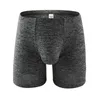 Caleçons Hommes Culottes Longues Minces Respirantes U Convexe Hommes Sous-Vêtements Boxers