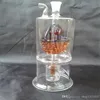 Hookahs Orange Flower Basket Filter Hokah Glass Bongs Accessories Glass rökrör Färgglada mini Multi-färg Handrör Bästa sked Glas