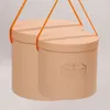 Gift Wrap Round Flower Box Candy Presentförpackning Box Portable Easter Bucket Flower Storage Hink With Lid Wedding Cardboard Candy Present Box 230306