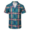 Fasion Hawaii Floral Letter Print Camicie da spiaggia Camicia da bowling in seta firmata da uomo Camicie casual Camicia da uomo allentata manica corta estiva