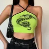Frauen Tanks 2023 Tops Weste sexy Mädchen drucken stilvolle Gothic Cami Tank Party Club T -Shirt Kleidung ärmellose grafische T -Shirts