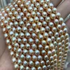 Beaded Necklaces Fine AAAA 100% Natural Fresh Water Pearl White Pink Purple Rice Shape Beads For Jewelry Making DIY Bracelet Necklace 78MM 230306