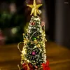 Decorazioni natalizie LED Cupola in vetro Albero Display Base Fata String Light Decorazioni per la casa Camera da letto Scrivania Notte per regalo