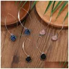 Dangle Lustre Designer Colof Main Résine Druzy Boucles D'oreilles Pierre Naturelle Boucles D'oreilles Pour Les Femmes Or Plaqué Forme Ronde Oreille Weddin Dhrd4