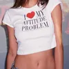 女性用Tシャツ女性セクシーなクロップトップトップショートスリーブラウンドネックレタープリント夏のTシャツスリムアンダーシャツファッションカジュアルフィット