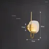 벽 램프 고급 디자이너 북유럽 LED 침실 경계 조명 현대 유리 장식 구리 가벼운 부엌 비품