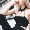 Women's Tanks Punk Style Halter Top Women Sexy Fashion Slim Vest Street Chain Bare Navel Tube Camisole Summer