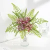 Decorative Flowers 1 Pcs Artificial Plants Plastic Succulent Leafy Green Home Decoration Office Livingroom Accessories Bouquet