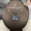 20% OFF 2023 New Luxury High Quality Fashion Jewelry for family new enamel color matching butterfly sweater chain bracelet earrings femininity jewelry