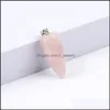 Charms Cone Shape Natural Stone Pendants For DIY Necklace Jewelry Chakra Reiki Healing Energy Pendant Wholesale Drop Delivery Findin Dholc