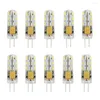 10pcs/lot G4 LEDランプバルブ1W AC DC 12V 220V 24LEDコーンライトスポットライトシャンデリアSMD 3014ハロゲンランプの交換ホーム照明