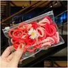 Braiders 50Pcs High Elasticity Does Not Hurt The Durable Seamless Hair Rope Simple Ring Drop Delivery Products Care Styling Dhgam