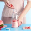 Travel Portable Blender 350ML Mixeur Wireless Rechargeable Mini USB Juicer Cup Fruit Mixer Juicers Bottle FY4161 E0308