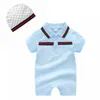 Kinder Baby Jungen Mädchen Strampler Mit Lätzchen Kleinkind Kurzarm Overalls Frühling Herbst Infant Onesies Kinder Baumwolle Strampler