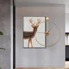 Wandklokken Grote Noordse klok metalen luxe goud moderne horloges Home Decor Silent Mechanisme woonkamer decoratie cadeau