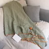 بطانيات القطن المحبوك صوف بطانية صلبة ملونة أريكة أريكة غطاء المناشف المنشفة المكيفة المكيفة.