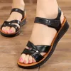 Sandalen Sommer Frauen Sandalen Flachen, Nicht-slip Offene spitze Schuhe Frauen Casual Vintage Komfortable Mutter Sandalen Zapatos De Mujer zz79 230306