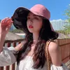 Wide Brim Hats Summer For Women Foldable Sun Hat Bow Tie Visor Suncreen Floppy Cap Female Outdoor Casual Baseball CapWide