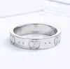 Klassieke luxe ontwerper Ring Women Titanium stalen Bague Letter Rings vergulde gouden zilveren roségoud merk sieraden cadeau