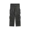 Мужские джинсы High Street Camouflage Pockets Cargos Straight Patchwork Retro Ship Loase комбинезоны Harajuku повседневные мешковатые брюки негабаритные 230306